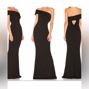 NWT Katie May one shoulder gown